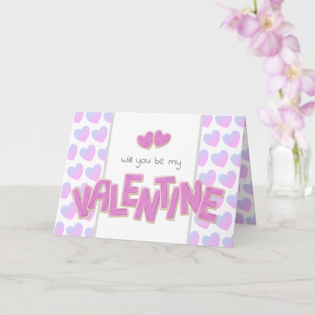 Carte jolis biscuits découpés en forme de lettres seras- (Orchidée)