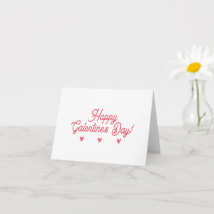 Carte Jolis petits cœurs rouges - Joyeuse Galentine's Da