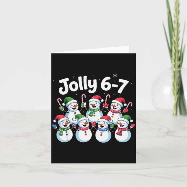 Carte Jolly 6 7 Six Seven Meme Christmas Women Men Kids  (Devant)