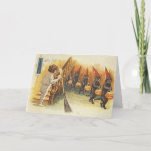 Carte Jolly Halloween Chats Trick ou Traiter