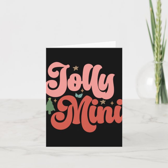 Carte Jolly Mini Retro Groovy Christmas Holidays Toddler (Devant)