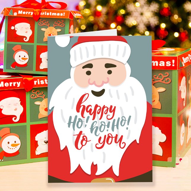 Carte Jolly Père Noël Ho Ho Ho Xmas Salutation (Créateur téléchargé)