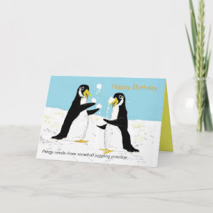 Carte Jonglerie de boule de neige de pingouin de Pengy.
