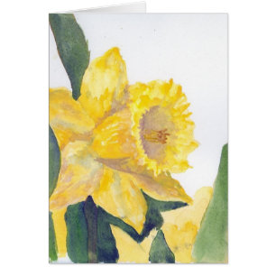 Carte jonquille jaune