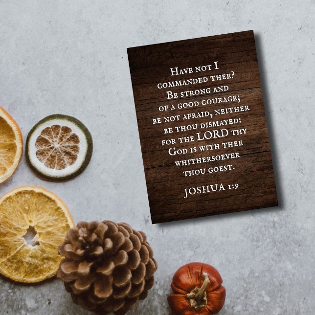 Carte Joshua 1:9 Inspiration Bible Verse Card (Créateur téléchargé)