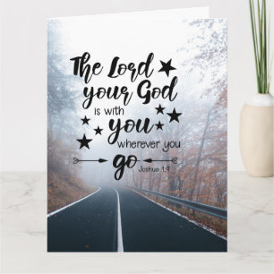 Carte Josué 1:9 Le Seigneur est avec toi partout où tu v