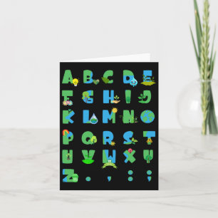 Carte Jote Alphabet Funny Jour des terres Abc Alphabet E