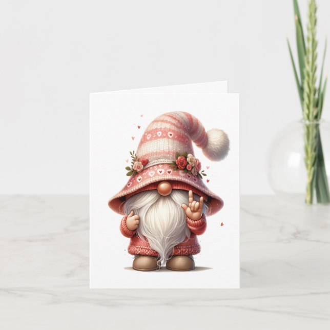 Carte Jote Gnome Signer l'amour (Devant)