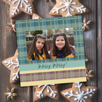 Jote Twins encadrés Photo Tartan Monogramme