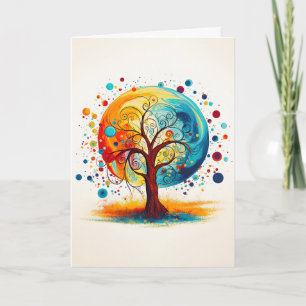 Carte Jouer arbre joyeux de la vie Nature