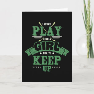 Carte Jouer Au Golf Comme Une Fille