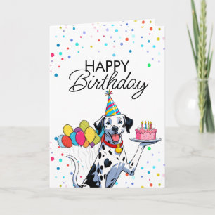 Carte Jouer Chien Dalmatien amusant Anniversaire