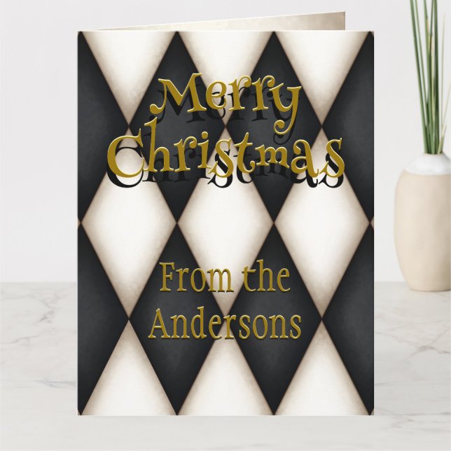 Carte Jouer Harlequin Festive Noël personnalisé (Devant)
