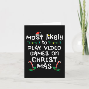 Carte Jouer jeu vidéo jeu Noël Famille