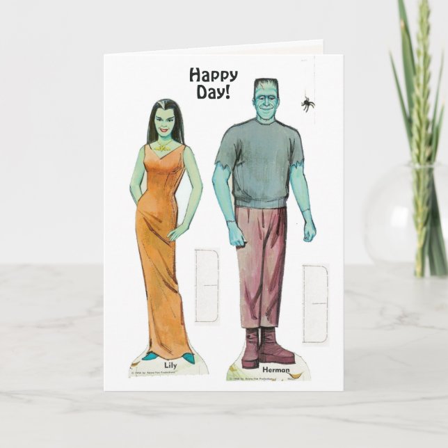 Carte Jouet de poupée en papier 👾 Retro Munster (Devant)
