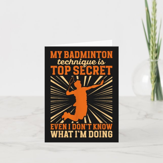 Carte Joueur de badminton _ Ma technique de badminton (Devant)