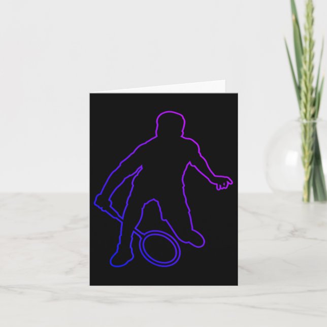 Carte Joueur de badminton masculin Volant  (Devant)
