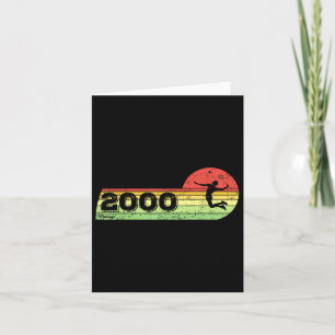 Carte Joueur de badminton Vintage 2000 Birthday Shuttle
