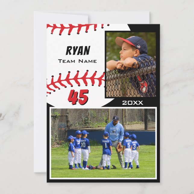 Carte Joueur de base-ball 2 Photo Memory Mate (Devant)