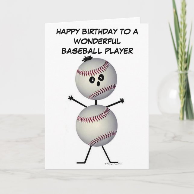 Carte Joueur de baseball Anniversaire (Devant)