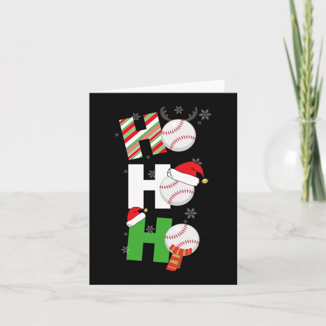 Carte Joueur de baseball de Noël amusant Joueur de tatou (Devant)