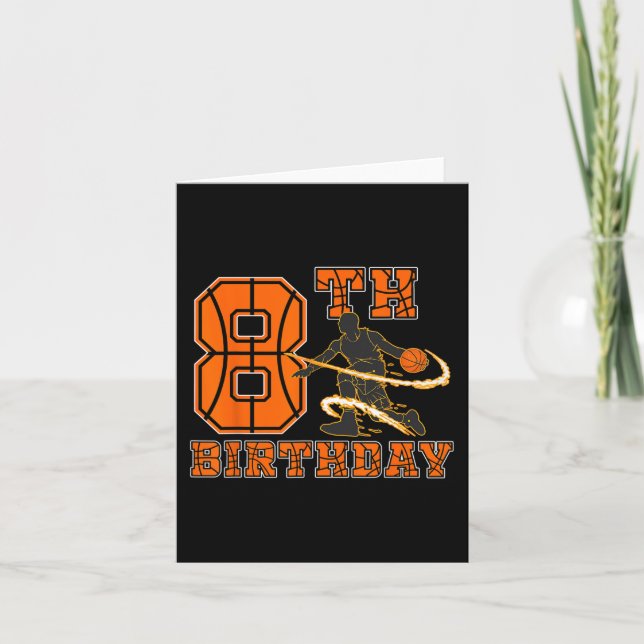 Carte Joueur de basket-ball 8 ans Joueur de basket-ball  (Devant)