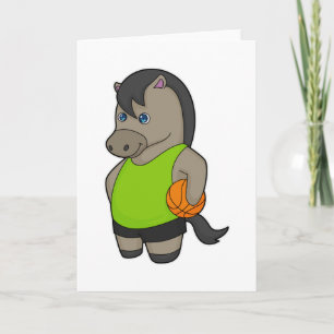 Carte Joueur de basket-ball à cheval