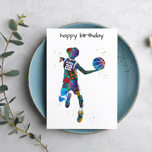 Carte Joueur de basket-ball adolescent