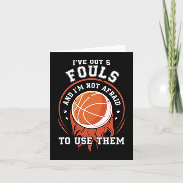 Carte Joueur de basket-ball amusant Cadeau - Boucles 5 V (Devant)
