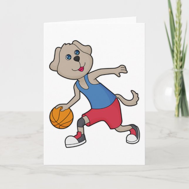Carte Joueur de basket-ball Chien Basket-ball (Devant)