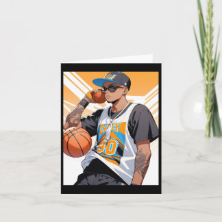 Carte Joueur de basket-ball cool Anime Art Sports urbain