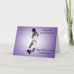Carte Joueur de basket-ball de la fille de l'Ait