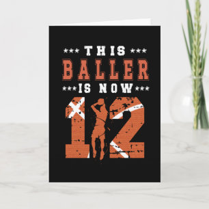 Carte Joueur de basketball 12e anniversaire Garçon 12 an