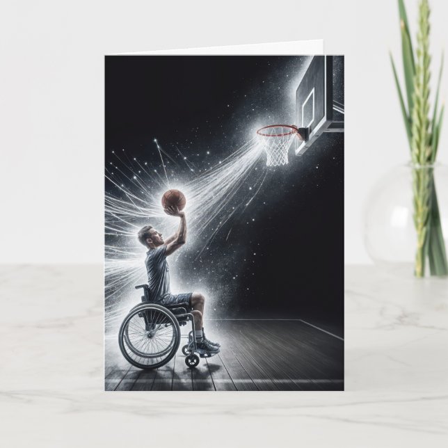 Carte Joueur de basketball en fauteuil roulant Neon Anni (Devant)