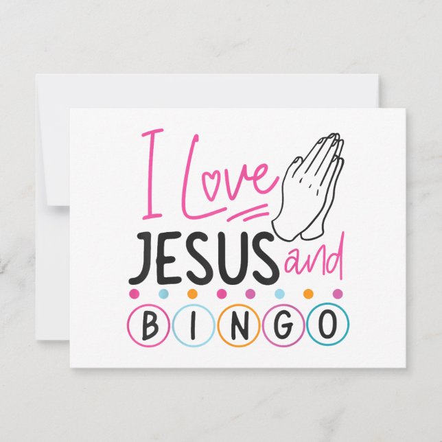 Carte Joueur de Bingo Jésus Foi Chrétien J'aime Jésus Un (Devant)
