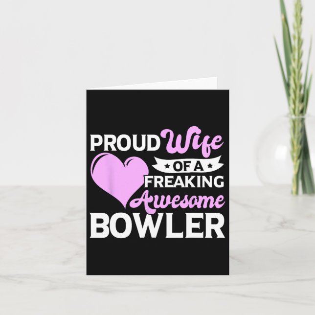 Carte Joueur de bowling entraîneur Bowler épouse (Devant)