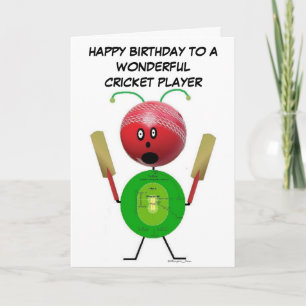 Carte Joueur de cricket Anniversaire
