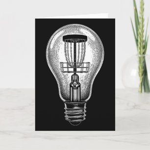 Carte Joueur de disc golf ampoule esquisse bonne idée go