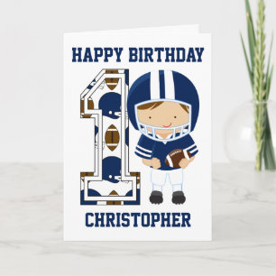 Carte Joueur de football 1er anniversaire personnalisé b