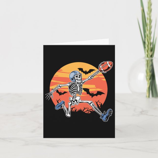 Carte Joueur de football américain Skeleton Halloween Ho (Devant)