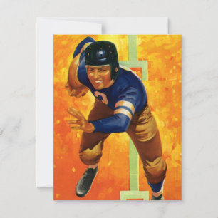 Carte Joueur de football américain vintage quarterback e