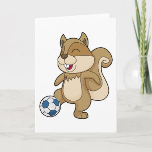 Carte Joueur de football d'écureuil
