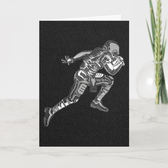 Carte Joueur de football exécutant le quart-arrière Blac (Devant)