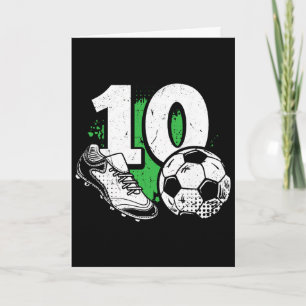 Carte Joueur de football garçon 10 ans anniversaire 10 a