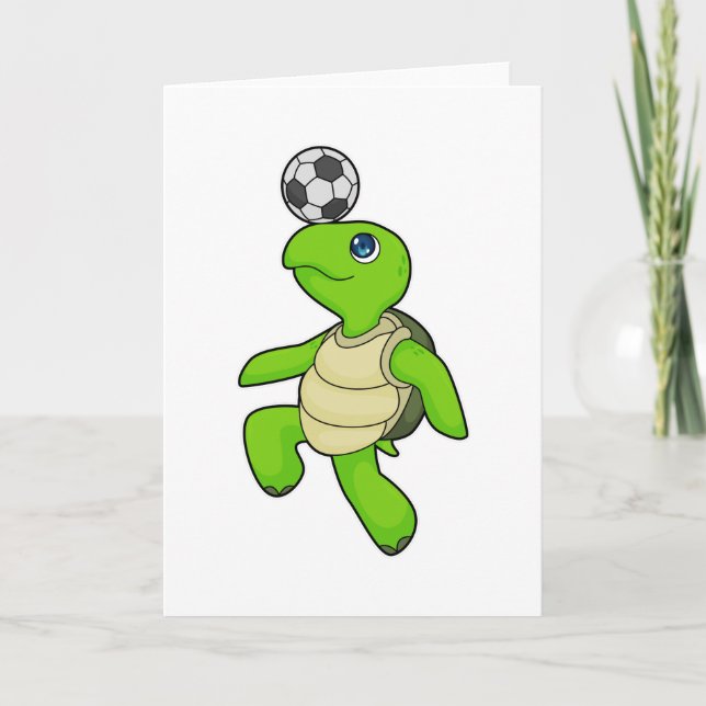 Carte Joueur de football tortue Football (Devant)