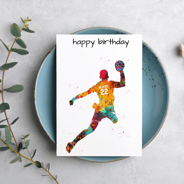 Carte Joueur de Handball Coloré (Créateur téléchargé)