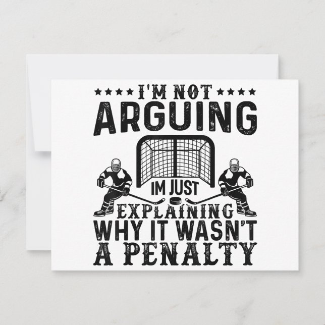 Carte Joueur de hockey argumenter cadeau Drôle Hockey (Devant)