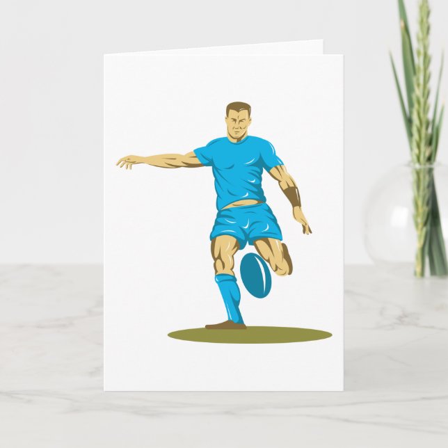 Carte Joueur de rugby Kicking Ball Sports sportifs (Devant)