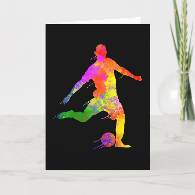 Carte Joueur de soccer graphique de l'amateur de footbal (Devant)
