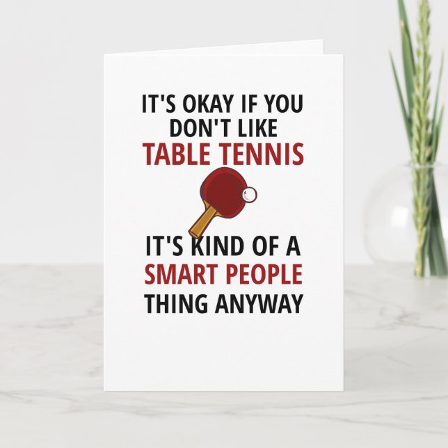 Carte Joueur de tennis de table cadeaux Ping Pong Coach  (Devant)